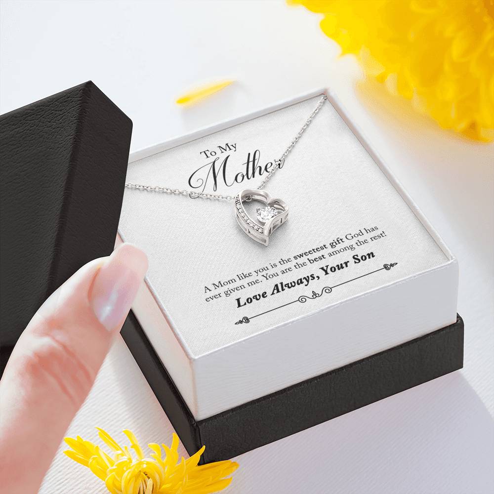 Mother Necklace You Are The Sweetest Gift Forever Pendant Necklace Message Card-Express Your Love Gifts