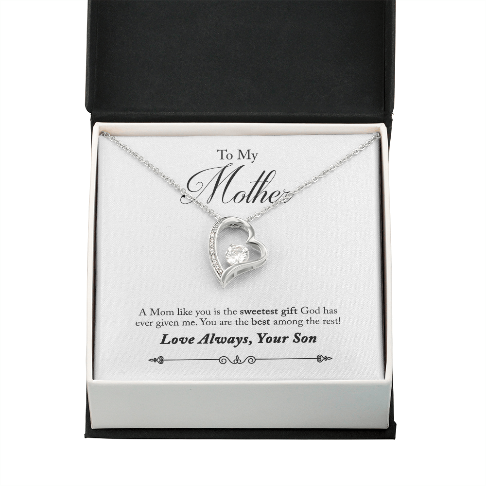 Mother Necklace You Are The Sweetest Gift Forever Pendant Necklace Message Card-Express Your Love Gifts