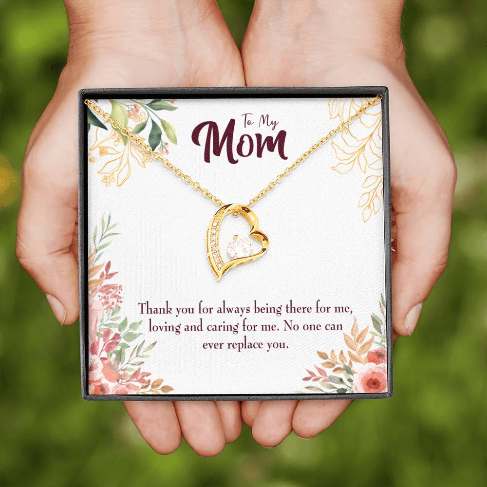 Mother Necklace Irreplaceable Mom Forever Pendant Necklace Message Card-Express Your Love Gifts