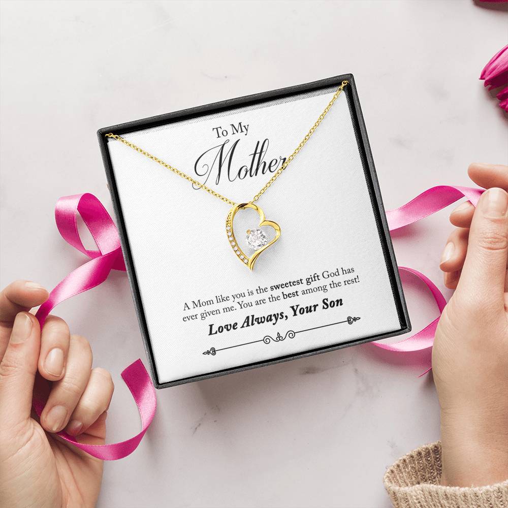 Mother Necklace You Are The Sweetest Gift Forever Pendant Necklace Message Card-Express Your Love Gifts