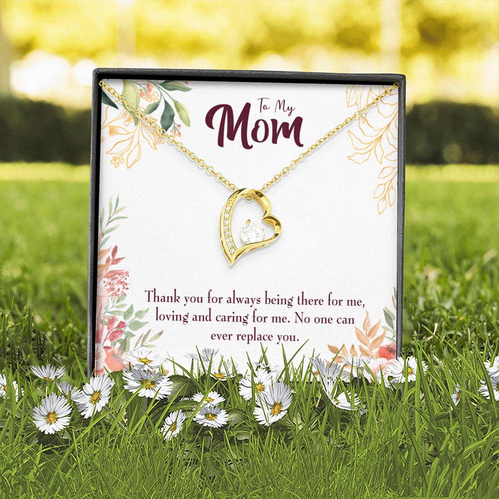 Mother Necklace Irreplaceable Mom Forever Pendant Necklace Message Card-Express Your Love Gifts
