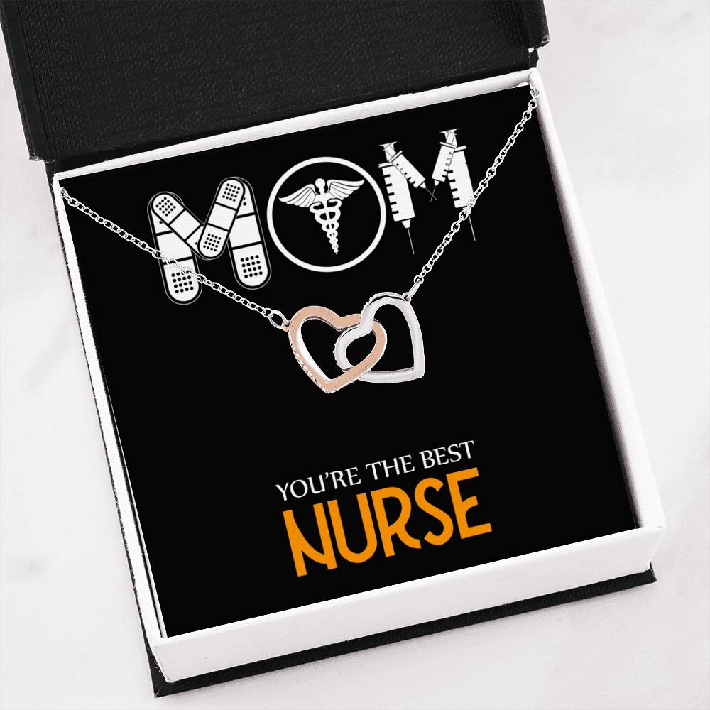 Mom Nurse Gift You Are The Best Inseparable Love Pendant 18k Rose Gold Finish 16” Mom Necklace-Express Your Love Gifts