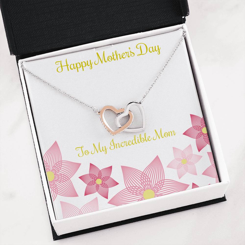 Mothers Day Gift Incredible Mom Inseparable Necklace Pendant 18k Rose Gold Finish 16”-Express Your Love Gifts