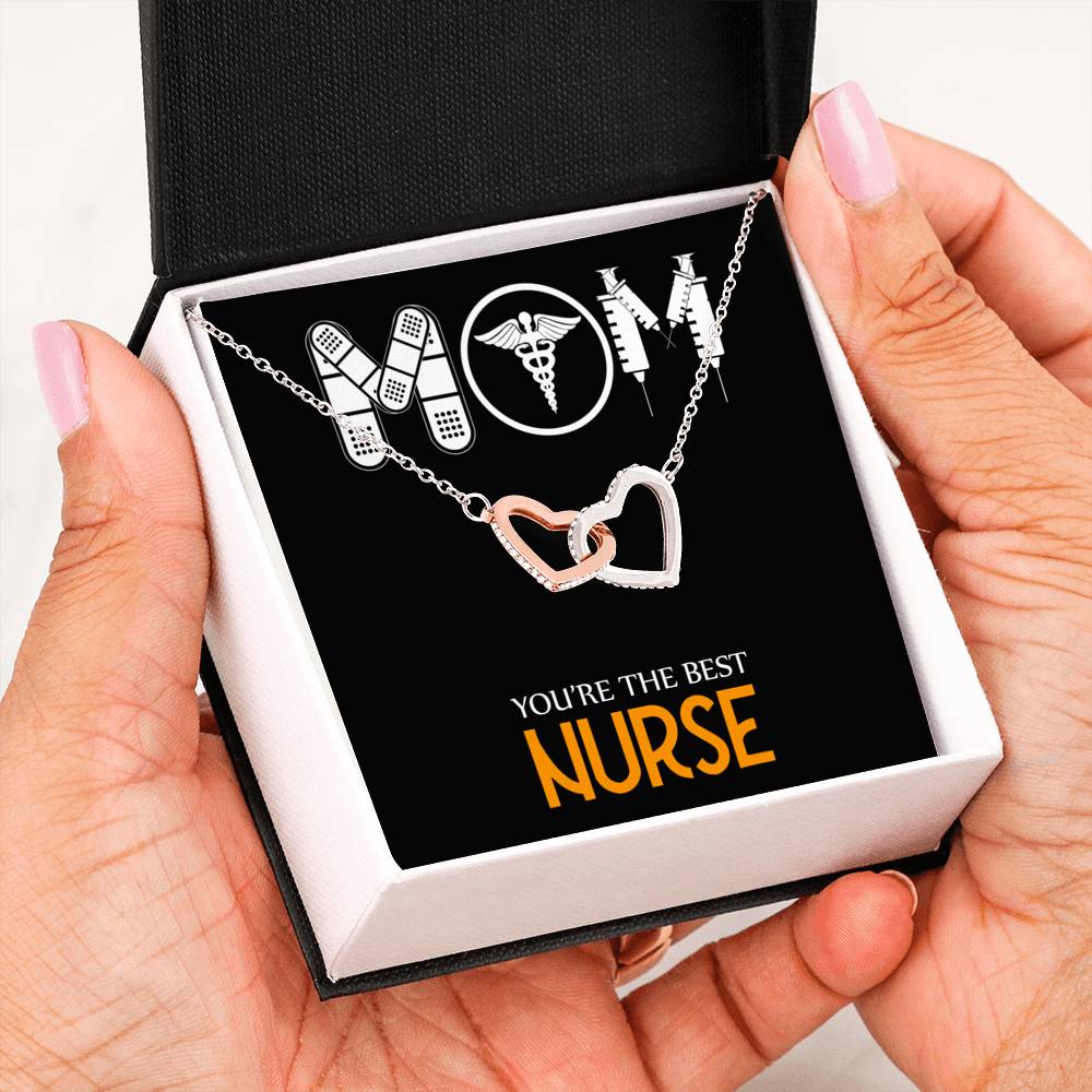 Mom Nurse Gift You Are The Best Inseparable Love Pendant 18k Rose Gold Finish 16” Mom Necklace-Express Your Love Gifts