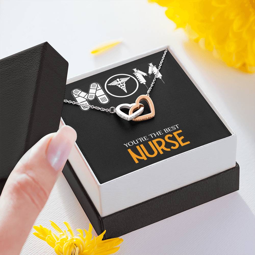 Mom Nurse Gift You Are The Best Inseparable Love Pendant 18k Rose Gold Finish 16” Mom Necklace-Express Your Love Gifts