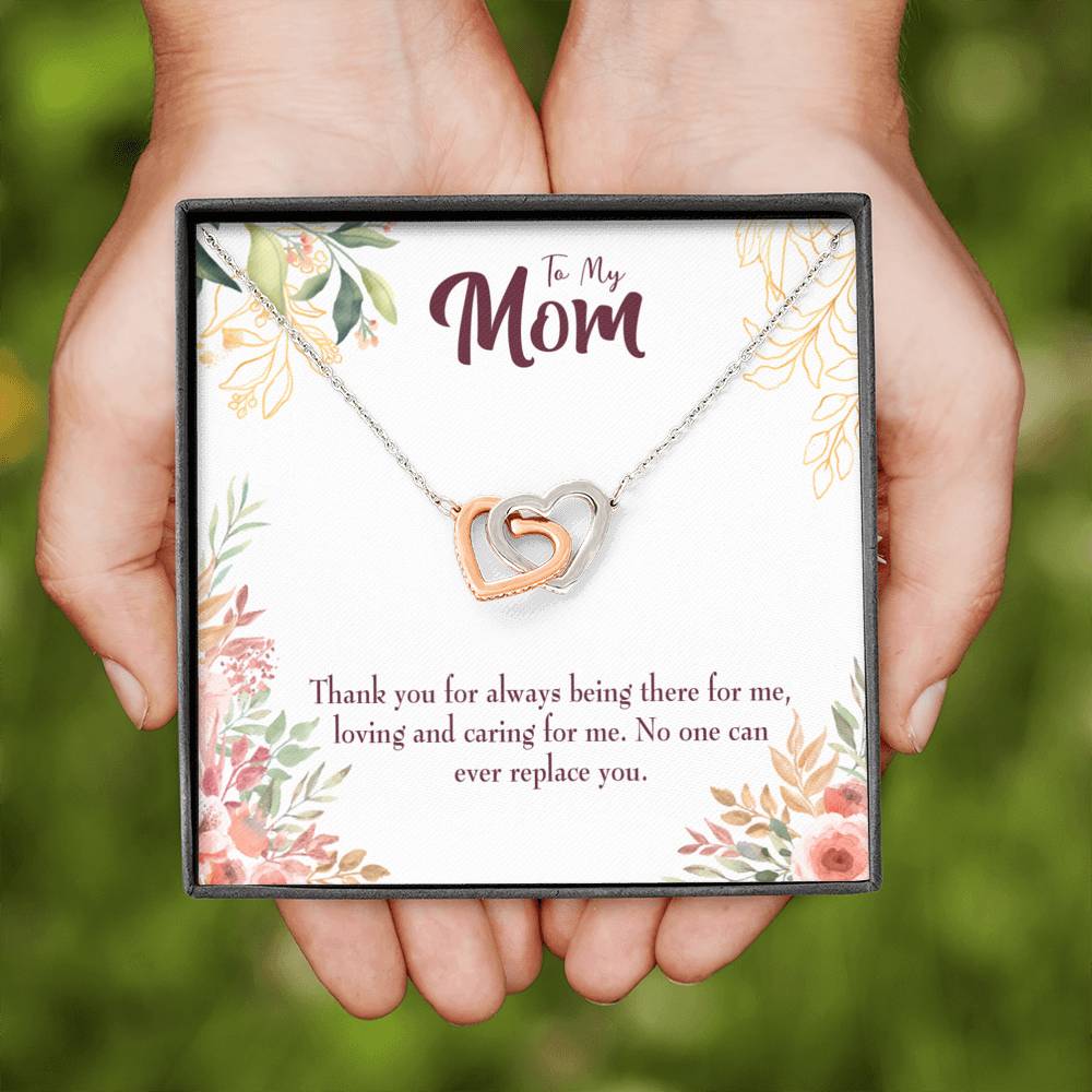 Irreplaceable Mom Inseparable Love Pendant 18k Rose Gold Finish 16” Mom Necklace-Express Your Love Gifts