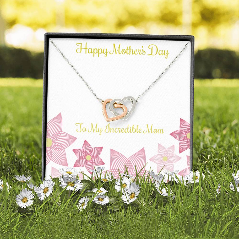 Mothers Day Gift Incredible Mom Inseparable Necklace Pendant 18k Rose Gold Finish 16”-Express Your Love Gifts