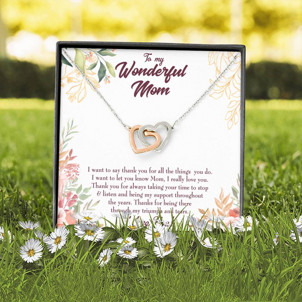 Mother Necklace All Support Inseparable Love Pendant Keepsake Card-Express Your Love Gifts