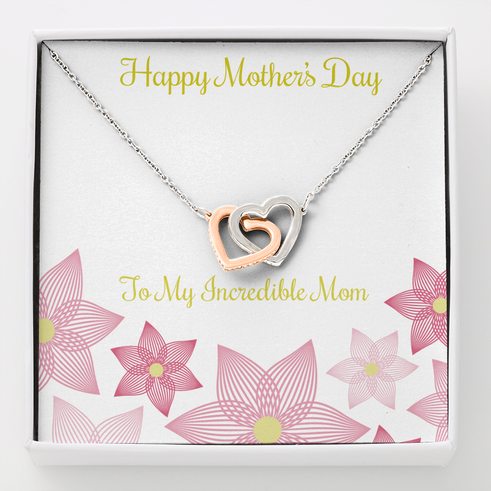 Mothers Day Gift Incredible Mom Inseparable Necklace Pendant 18k Rose Gold Finish 16”-Express Your Love Gifts