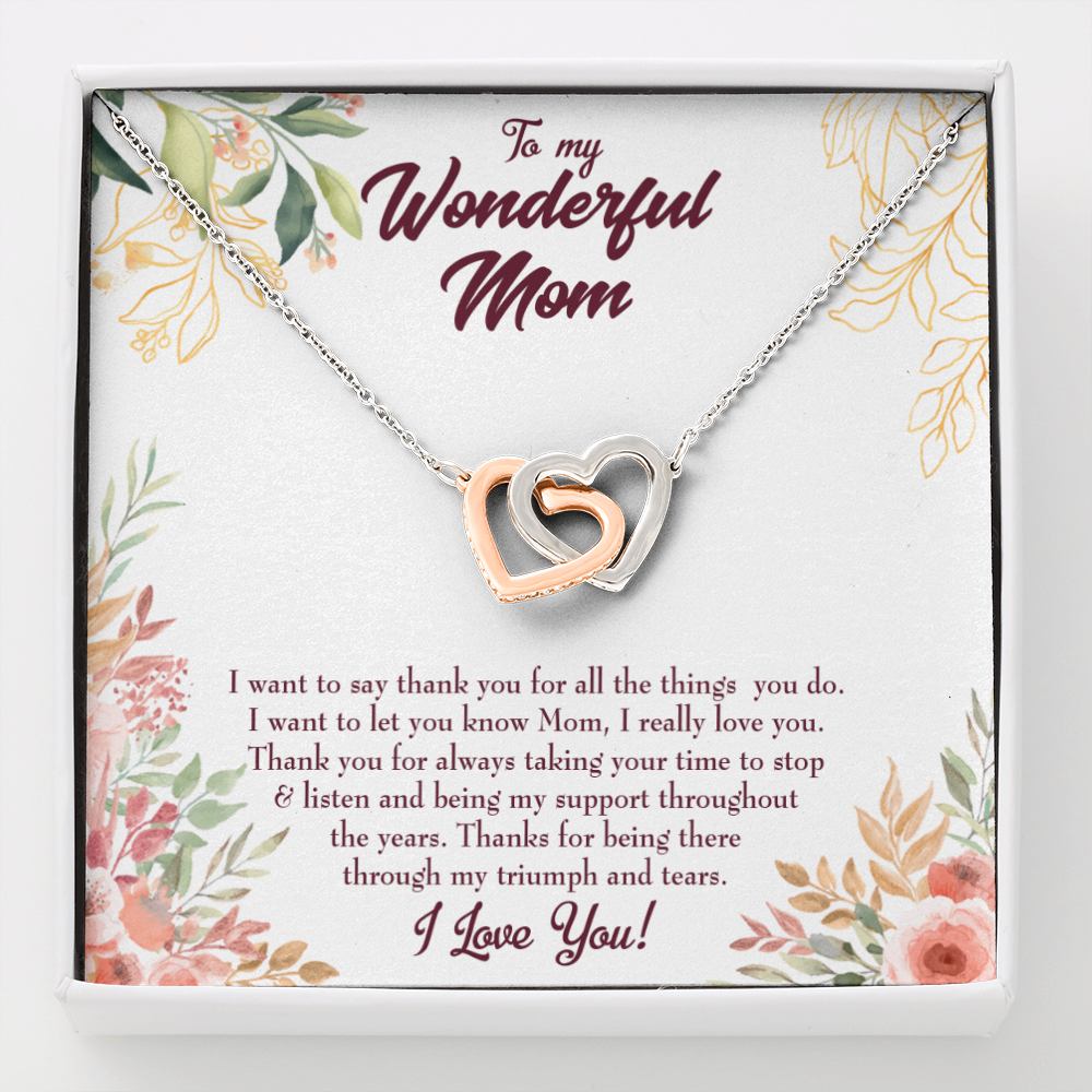 Mother Necklace All Support Inseparable Love Pendant Keepsake Card-Express Your Love Gifts
