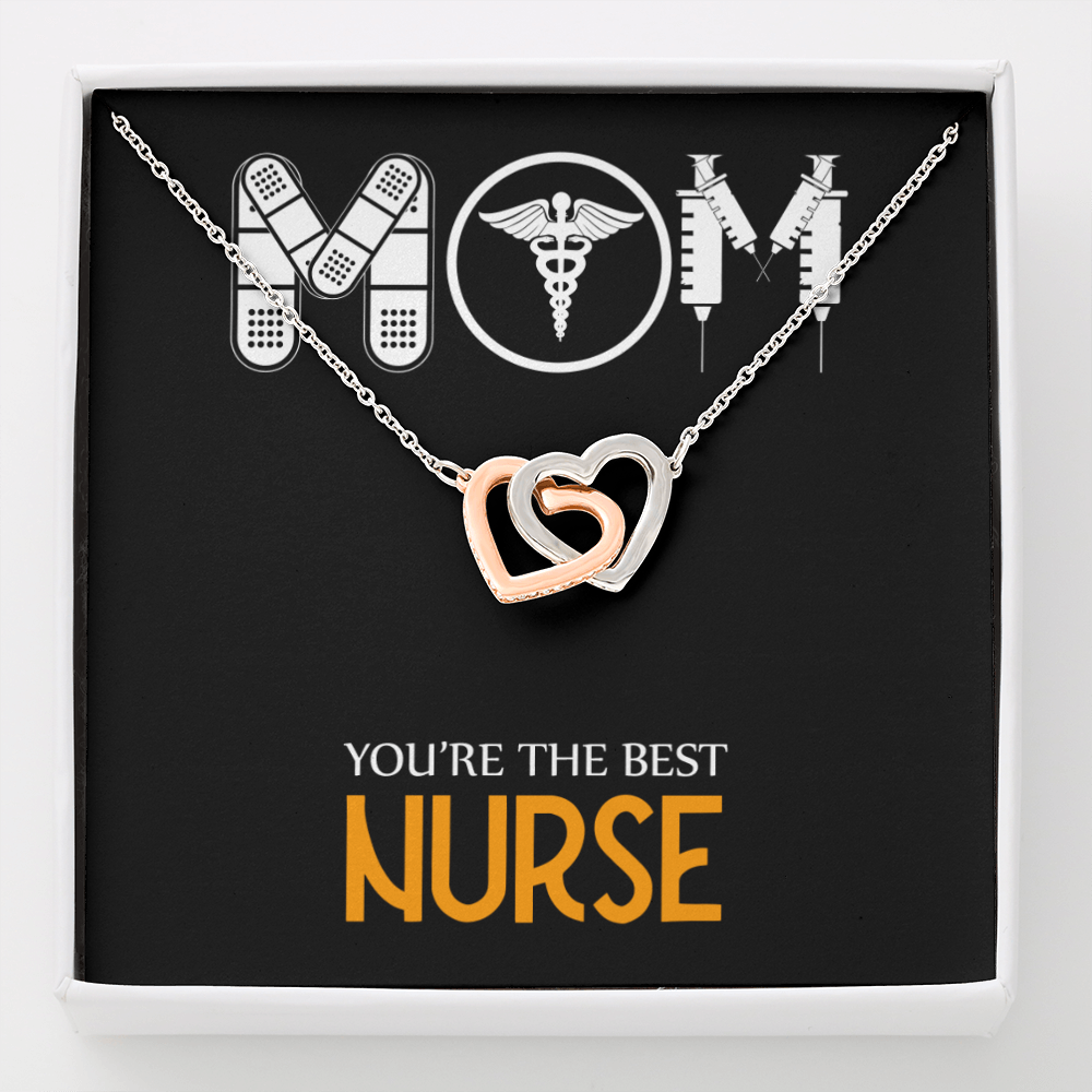 Mom Nurse Gift You Are The Best Inseparable Love Pendant 18k Rose Gold Finish 16” Mom Necklace-Express Your Love Gifts