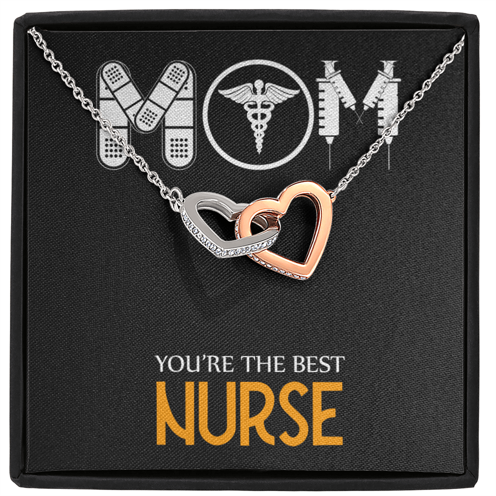 Mom Nurse Gift You Are The Best Inseparable Love Pendant 18k Rose Gold Finish 16” Mom Necklace-Express Your Love Gifts