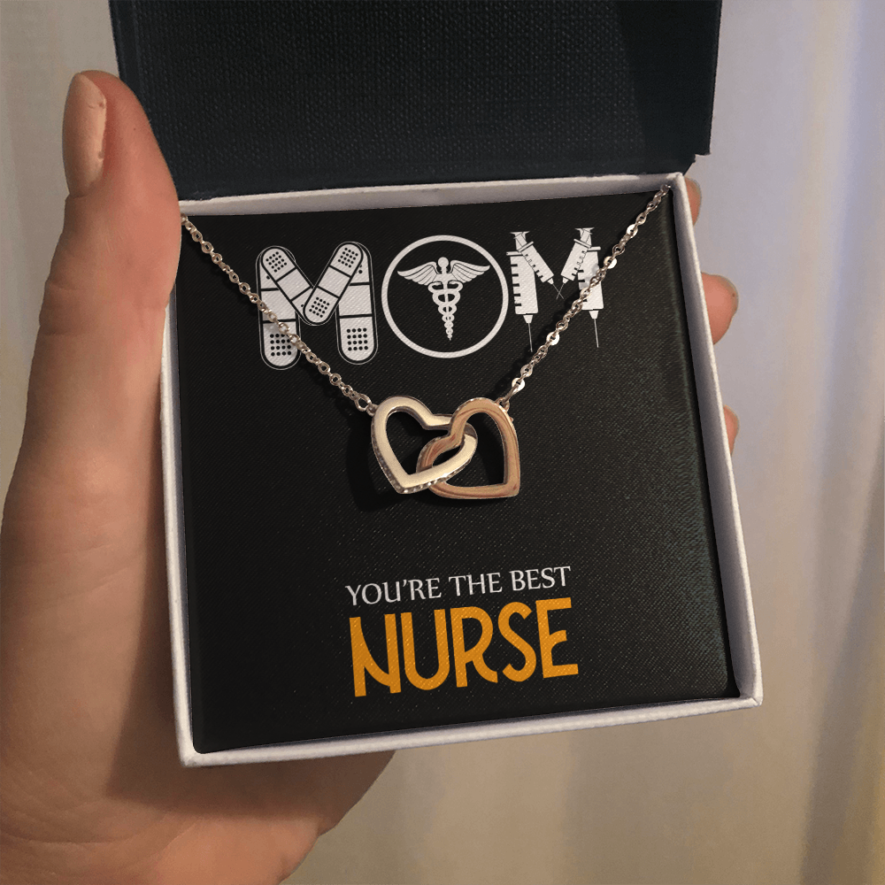 Mom Nurse Gift You Are The Best Inseparable Love Pendant 18k Rose Gold Finish 16” Mom Necklace-Express Your Love Gifts