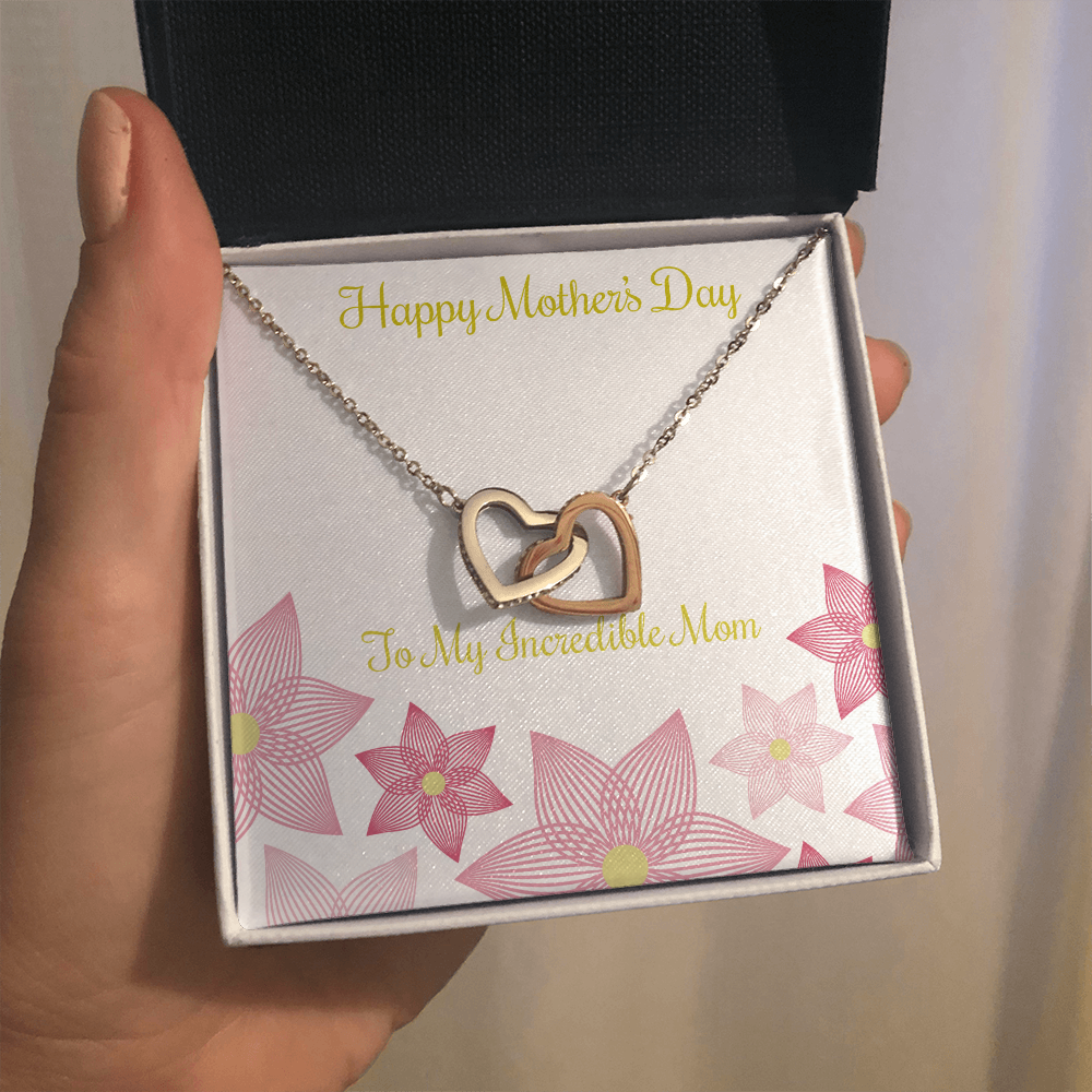 Mothers Day Gift Incredible Mom Inseparable Necklace Pendant 18k Rose Gold Finish 16”-Express Your Love Gifts