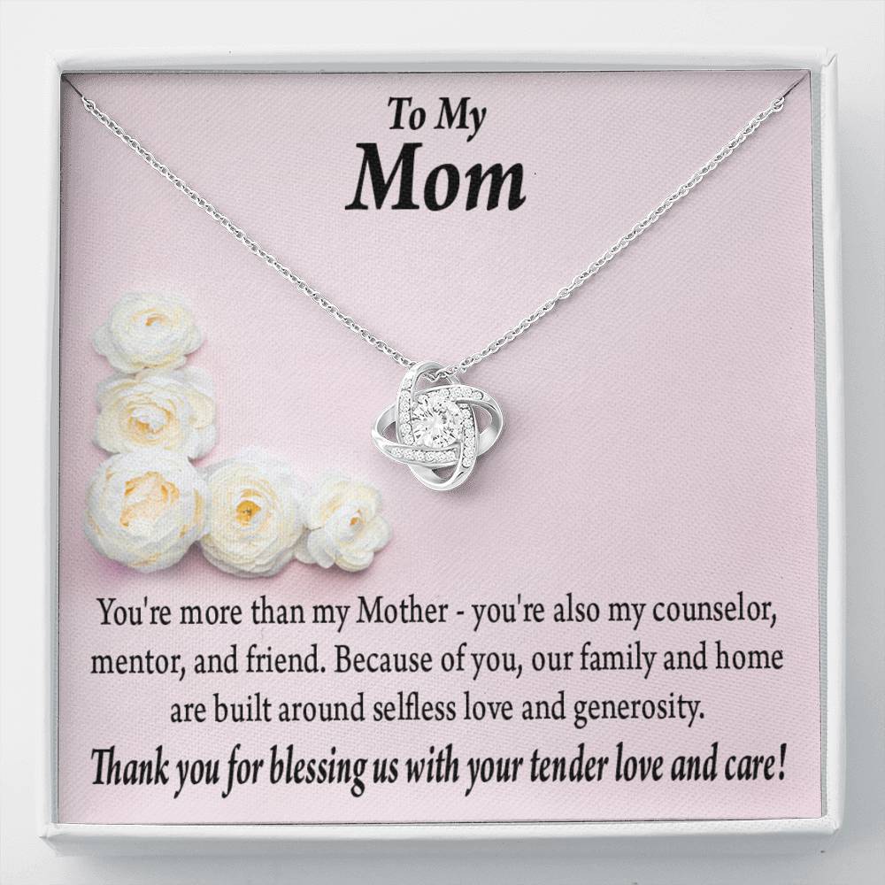 To Mom More Than My Mother Love Knot Message Card From Son Daughter Gift Anniversary Birthday Graduation Mothers Day-Express Your Love Gifts