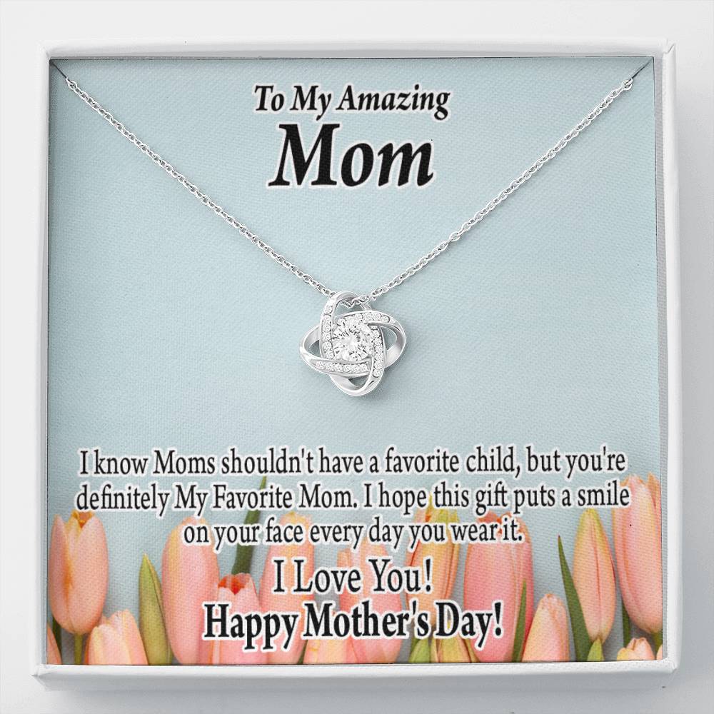 To Mom My Favorite Love Knot Message Card From Son Daughter Gift Anniversary Birthday Graduation Mothers Day-Express Your Love Gifts