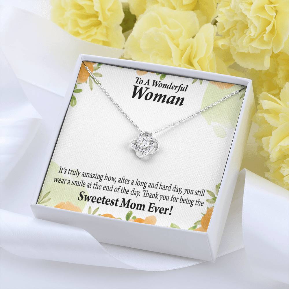 To Mom Mother Bonus Mom Grandmom It'S Truly Amazing Love Knot Message Card From Son Daughter Gift Anniversary Birthday Graduation Mothers Day-Express Your Love Gifts