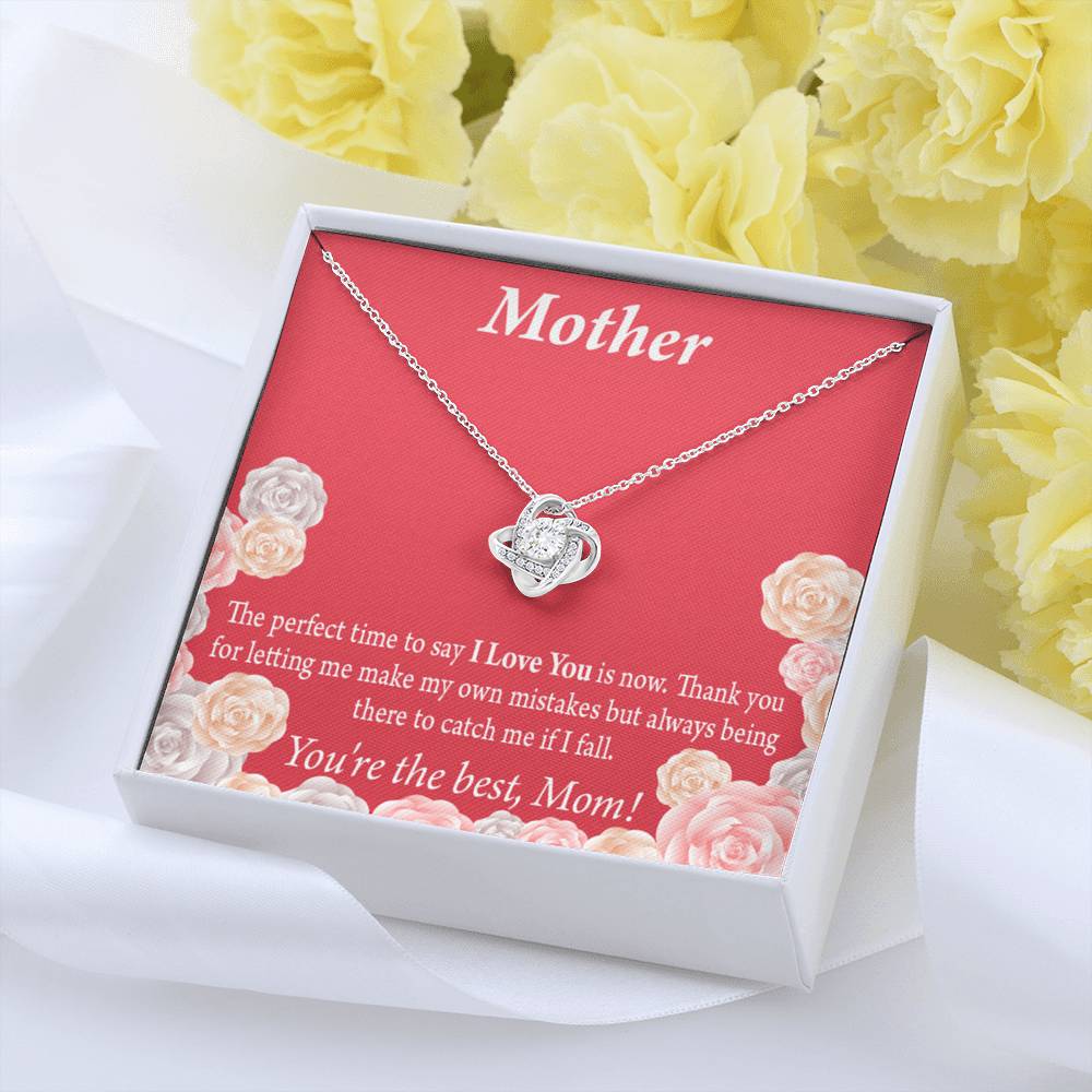 Mother Perfect Time Love Knot Message Card From Son Daughter Gift Anniversary Birthday Graduation Mothers Day-Express Your Love Gifts