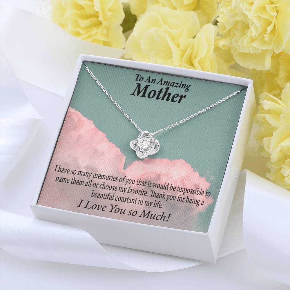 To Mom Constant In My Life Love Knot Message Card From Son Daughter Gift Anniversary Birthday Graduation-Express Your Love Gifts