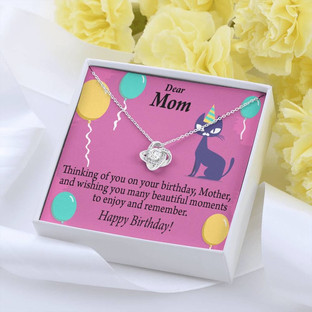 Thinking Of You Love Knot Pendant Message Card-Express Your Love Gifts