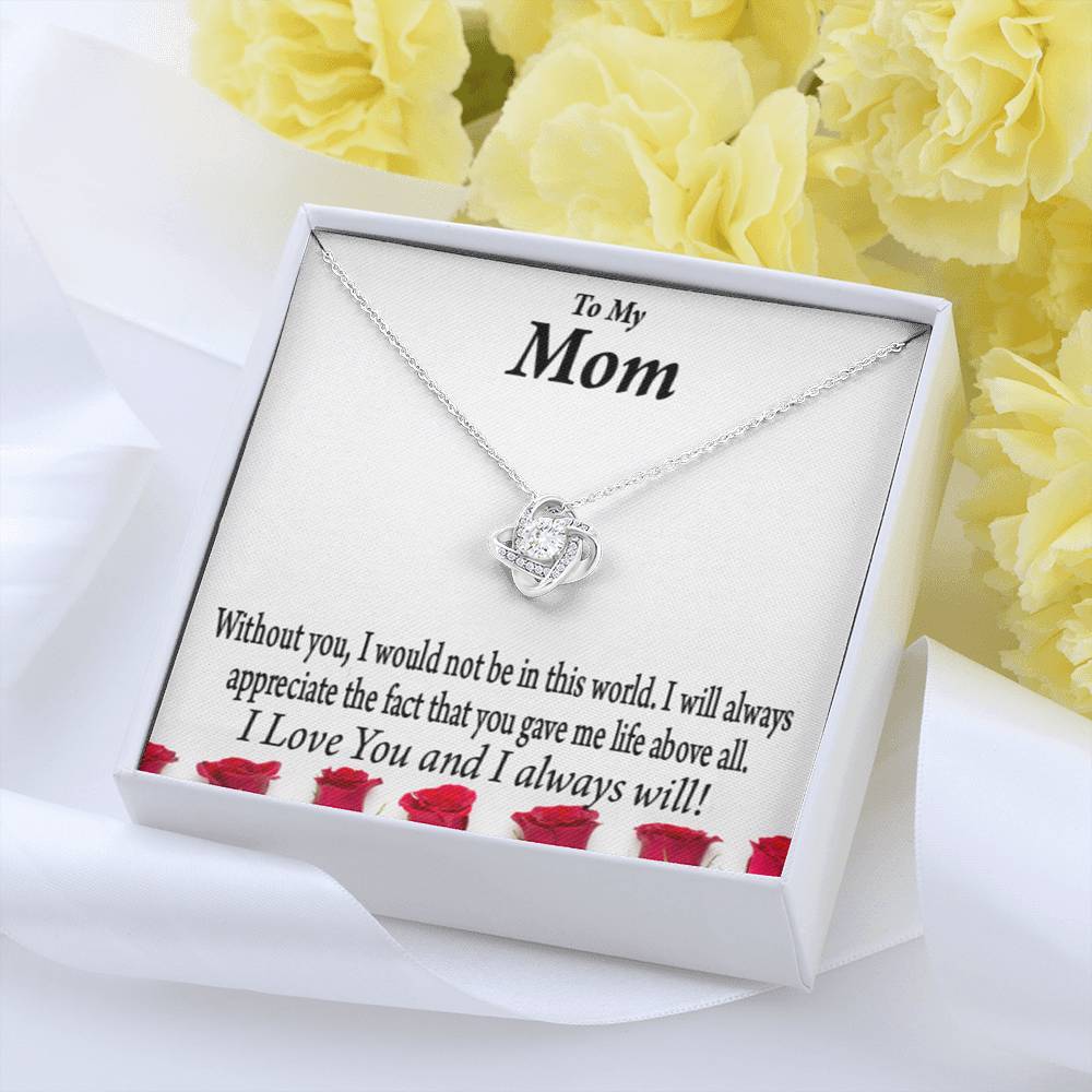 Mom I Appeciate You Love Knot Message Card From Son Daughter Gift Anniversary Birthday Graduation Mothers Day-Express Your Love Gifts