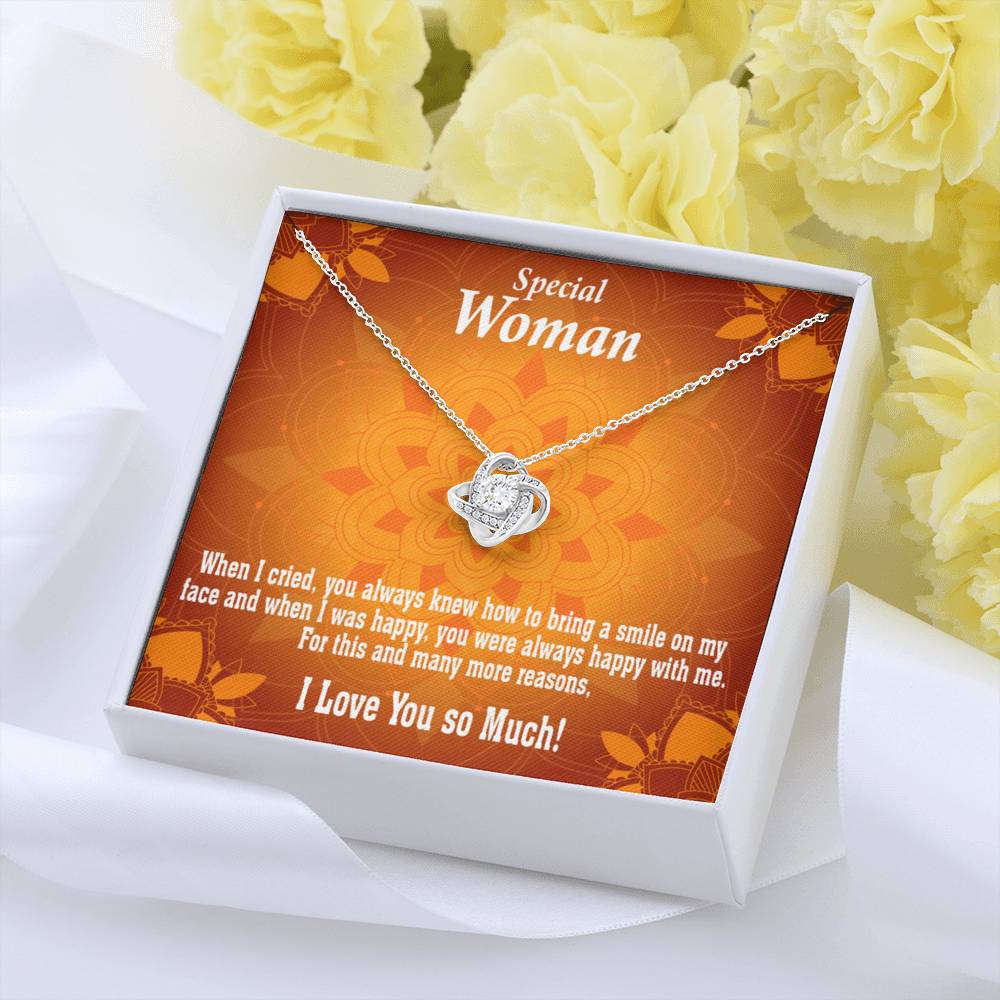 To Mom Always Happy Love Knot Message Card From Son Daughter Gift Anniversary Birthday Graduation Mothers Day-Express Your Love Gifts