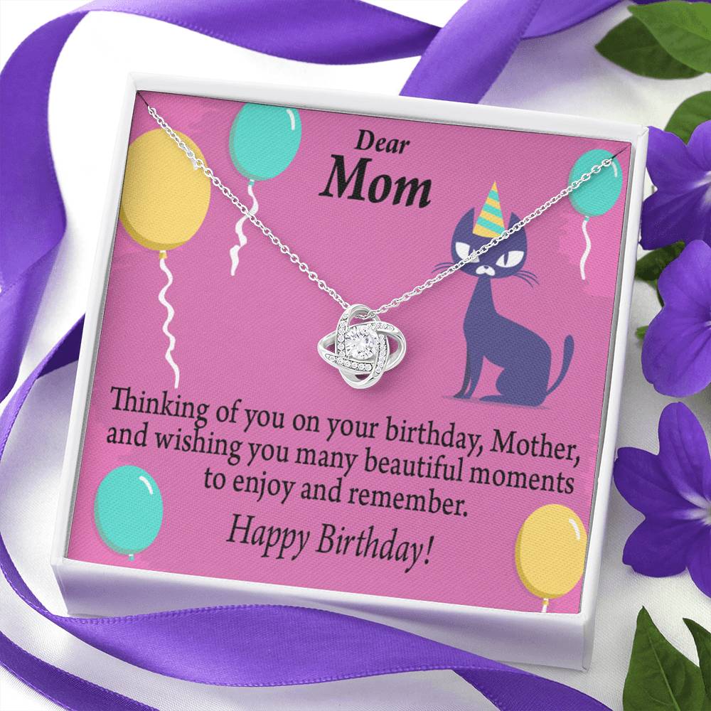 Thinking Of You Love Knot Pendant Message Card-Express Your Love Gifts