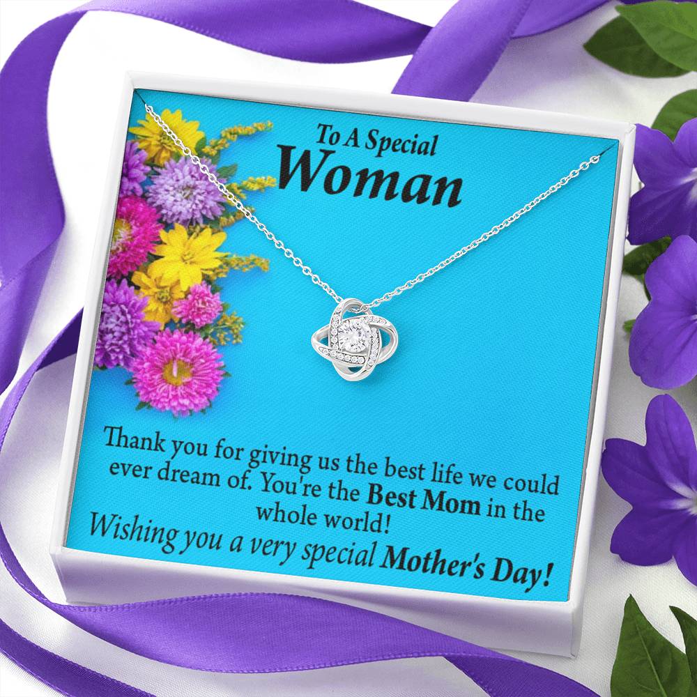 Happy Mothers Day To Best Love Knot Message Card From Son Daughter Gift Anniversary Birthday Graduation Mothers Day-Express Your Love Gifts