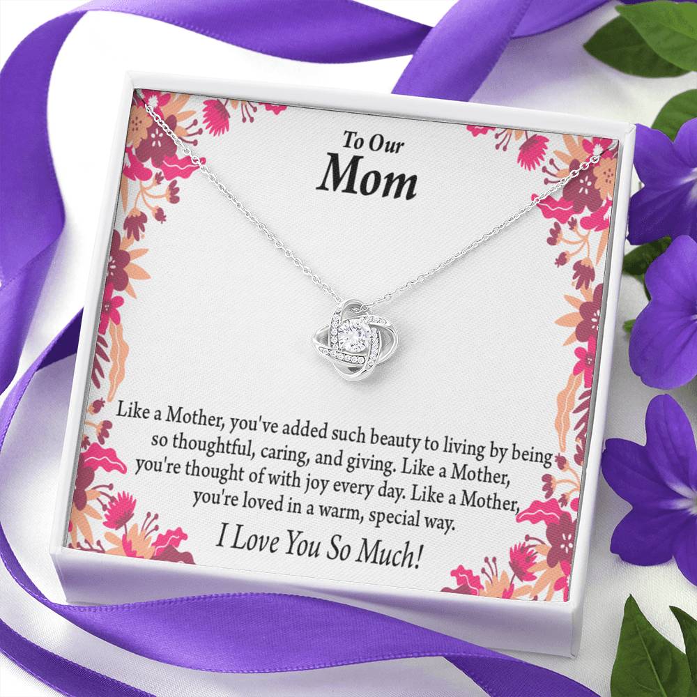 Like A Mother Love Knot Message Card From Son Daughter Gift Anniversary Birthday Graduation-Express Your Love Gifts