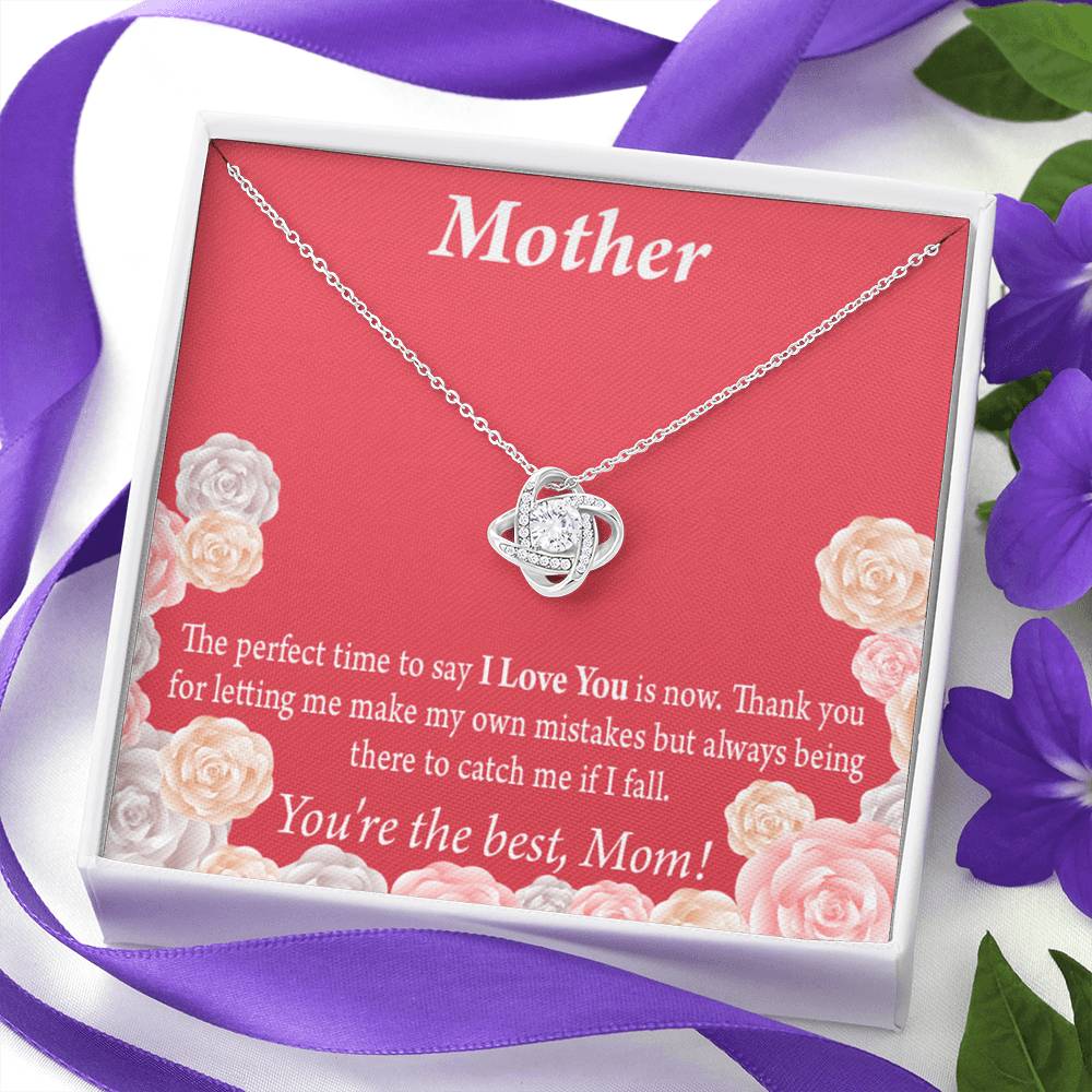 Mother Perfect Time Love Knot Message Card From Son Daughter Gift Anniversary Birthday Graduation Mothers Day-Express Your Love Gifts