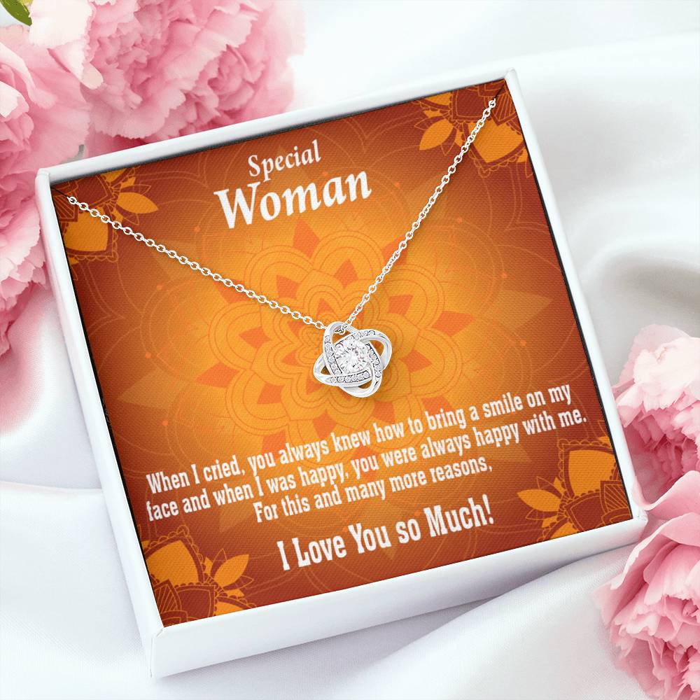 To Mom Always Happy Love Knot Message Card From Son Daughter Gift Anniversary Birthday Graduation Mothers Day-Express Your Love Gifts