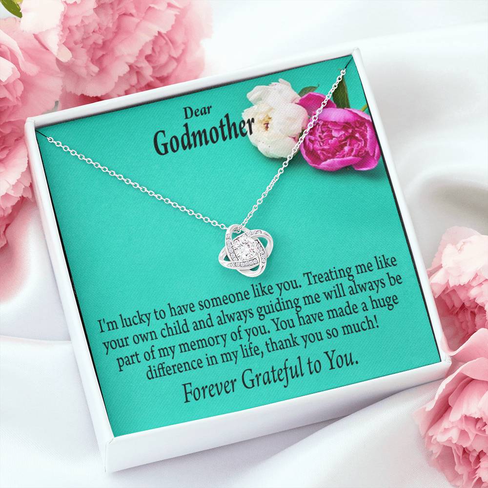 Godmother Necklace Not Everyone Has You Love Knot Message Card From Son Daughter Gift Anniversary Birthday Graduation-Express Your Love Gifts