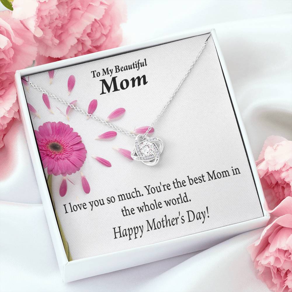 You'Re The Best Happy Mother'S Day Love Knot Pendant Message Card-Express Your Love Gifts