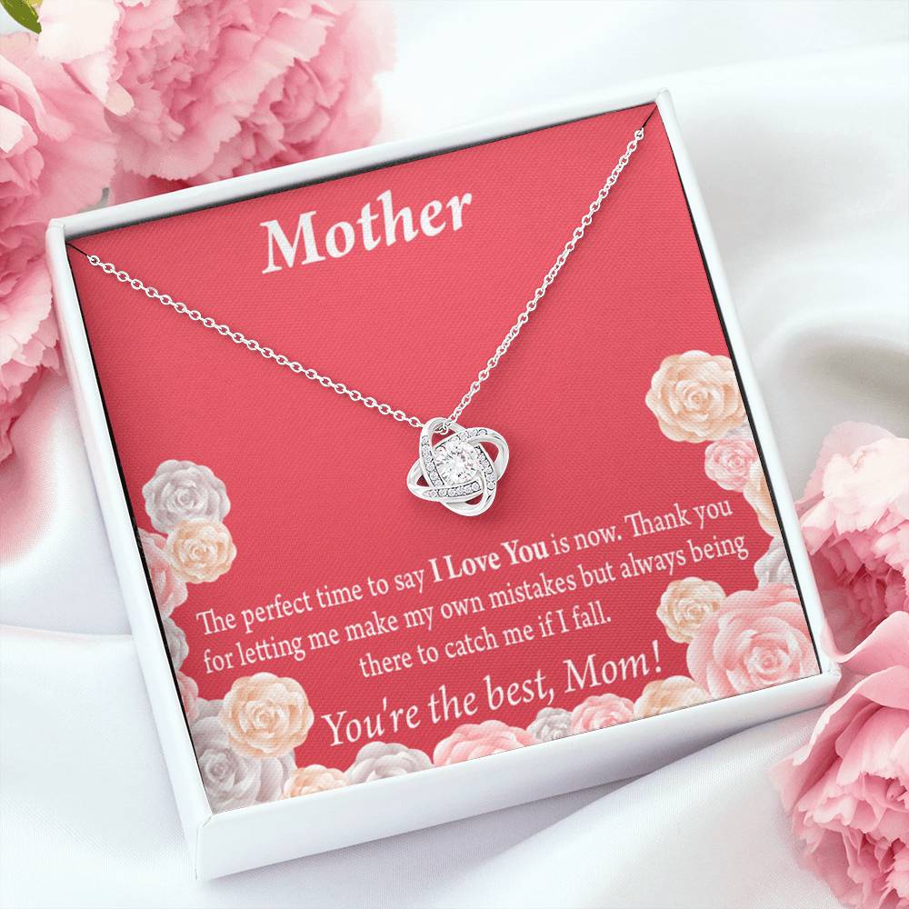 Mother Perfect Time Love Knot Message Card From Son Daughter Gift Anniversary Birthday Graduation Mothers Day-Express Your Love Gifts