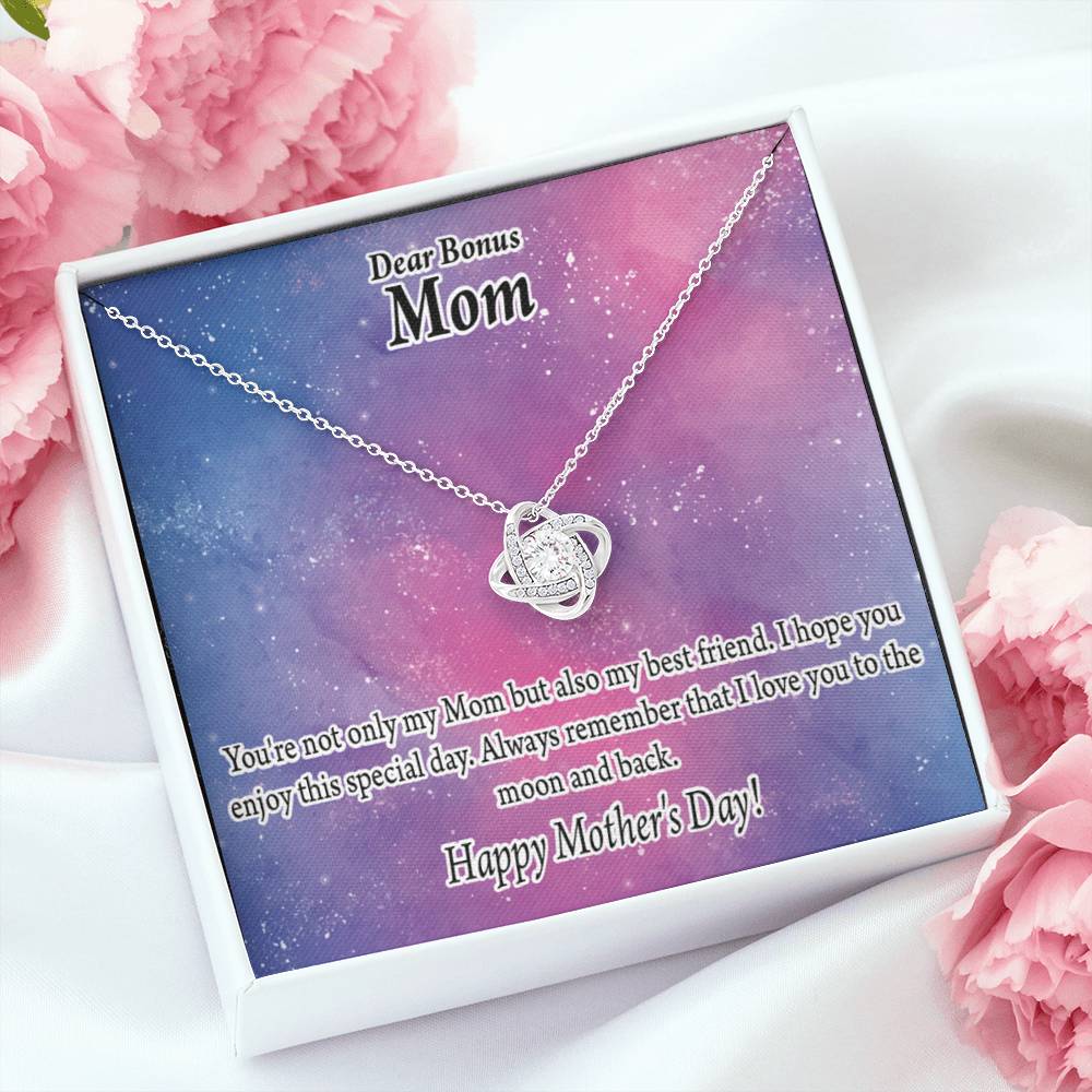 Bonus Mom Bestfriend Happy Mother'S Day Love Knot Message Card From Son Daughter Gift Anniversary Birthday Graduation Mothers Day-Express Your Love Gifts