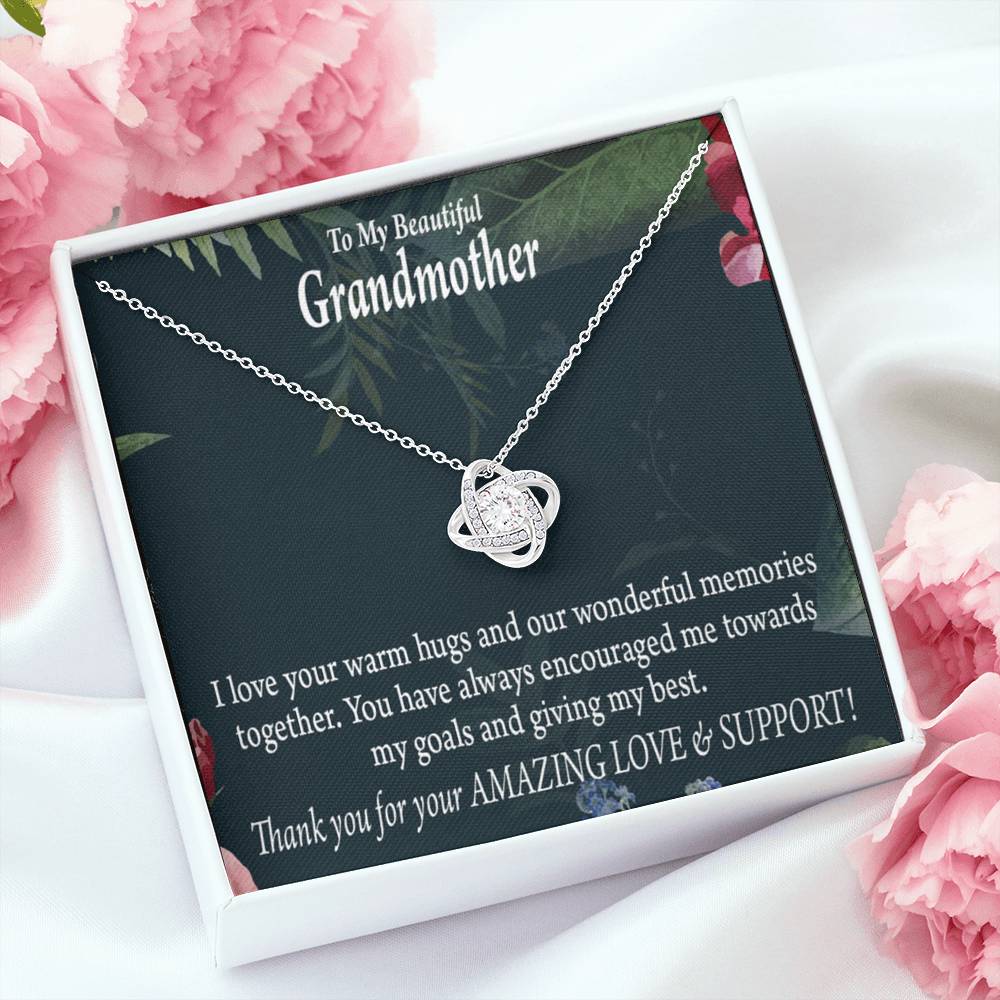 Grandmother Necklace Mothers Day From Grandson Love Knot Message Card-Express Your Love Gifts