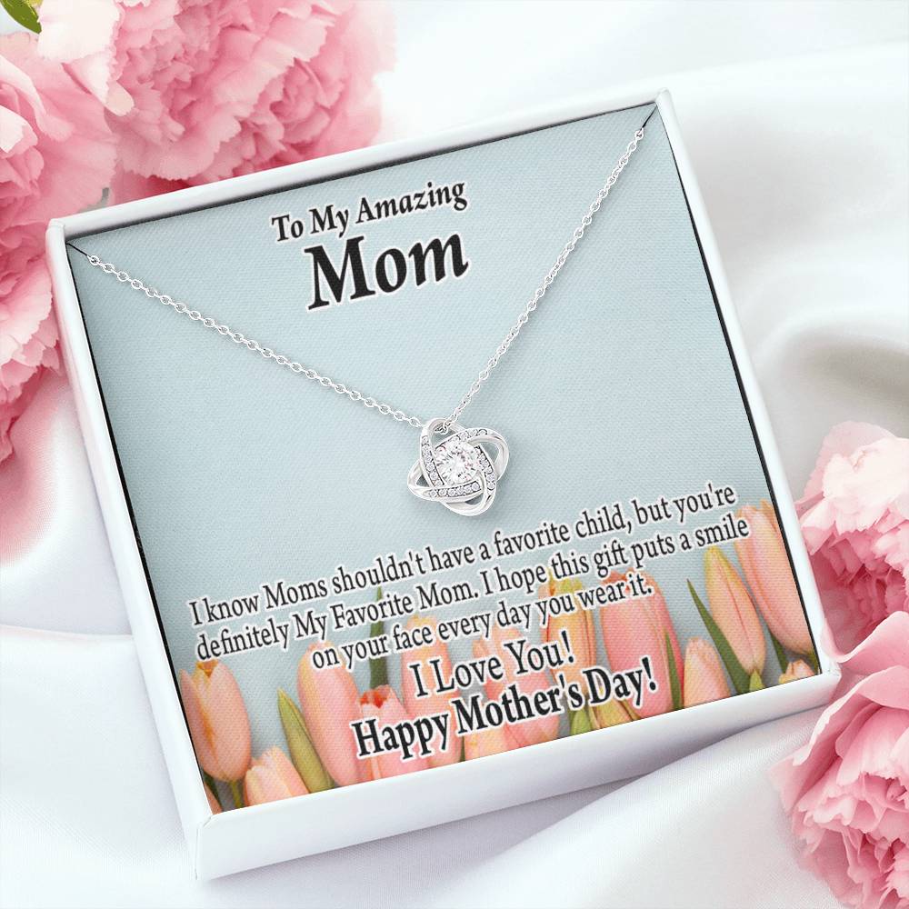 To Mom My Favorite Love Knot Message Card From Son Daughter Gift Anniversary Birthday Graduation Mothers Day-Express Your Love Gifts