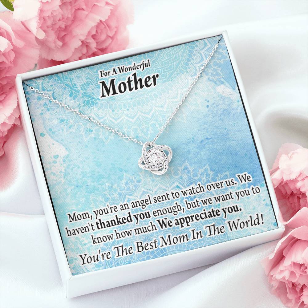 To Mom You'Re An Angel Love Knot Message Card From Son Daughter Gift Anniversary Birthday Graduation Mothers Day-Express Your Love Gifts