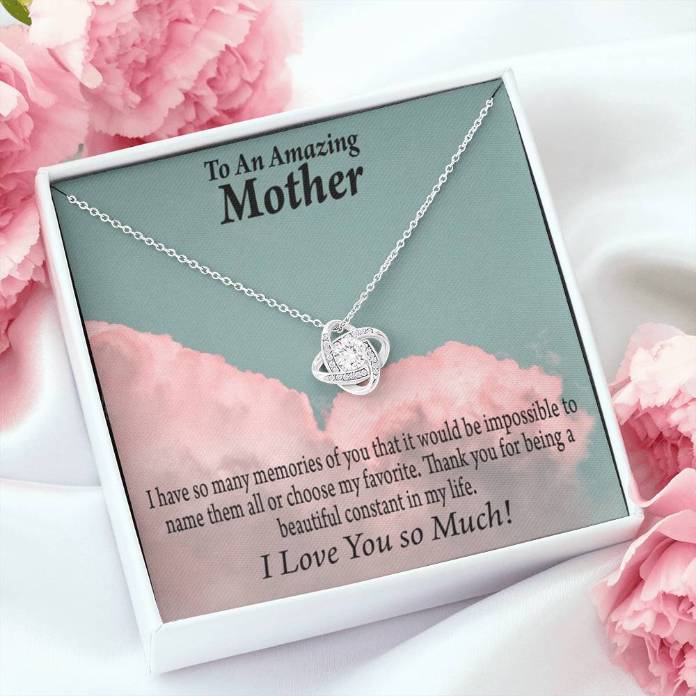 To Mom Constant In My Life Love Knot Message Card From Son Daughter Gift Anniversary Birthday Graduation-Express Your Love Gifts