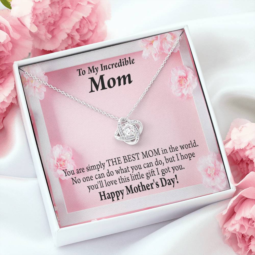 Happy Mother'S Day You'Re The Best Love Knot Message Card From Son Daughter Gift Anniversary Birthday Graduation Mothers Day-Express Your Love Gifts