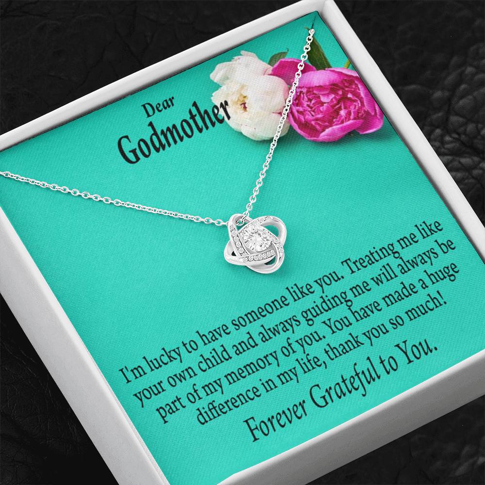 Godmother Necklace Not Everyone Has You Love Knot Message Card From Son Daughter Gift Anniversary Birthday Graduation-Express Your Love Gifts