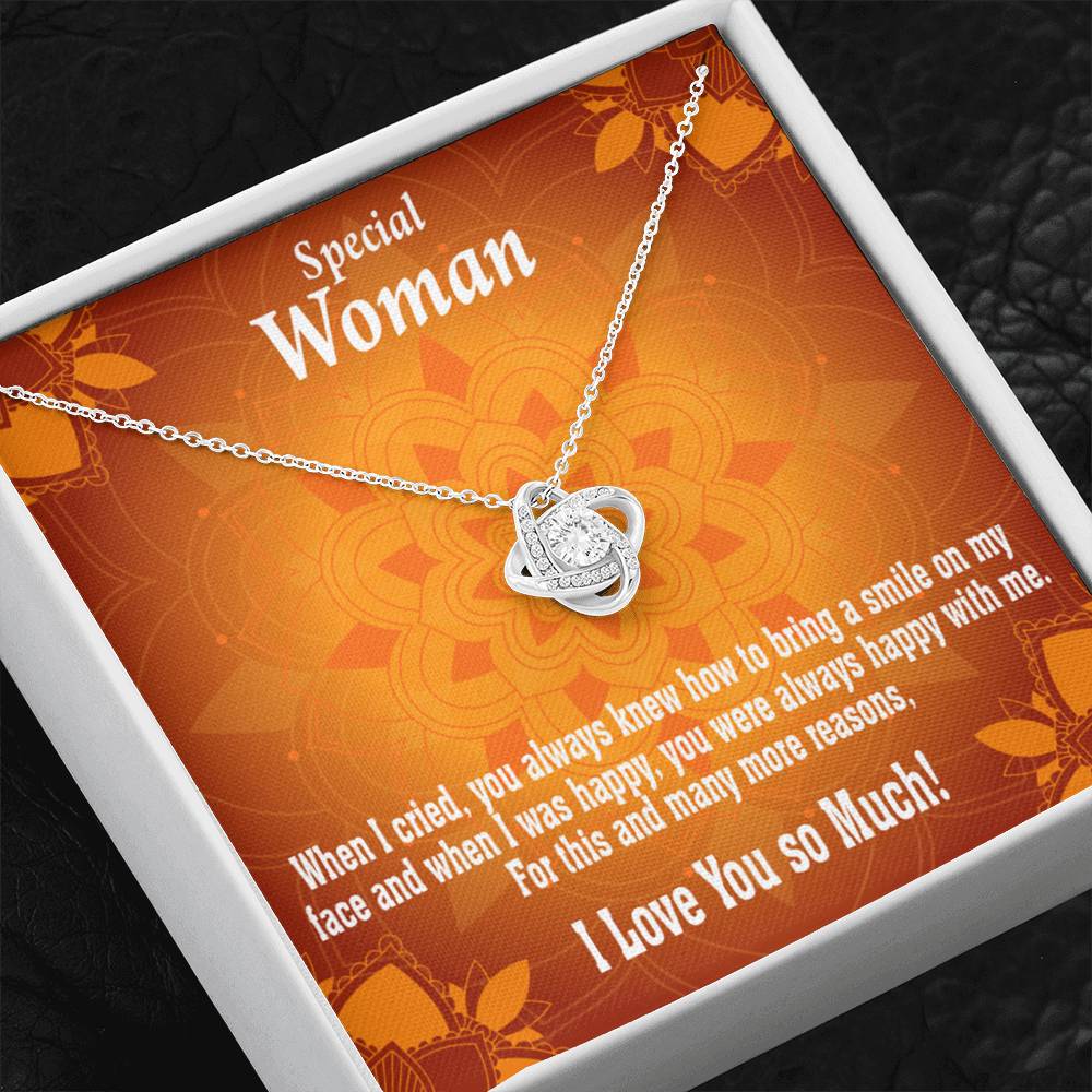 To Mom Always Happy Love Knot Message Card From Son Daughter Gift Anniversary Birthday Graduation Mothers Day-Express Your Love Gifts