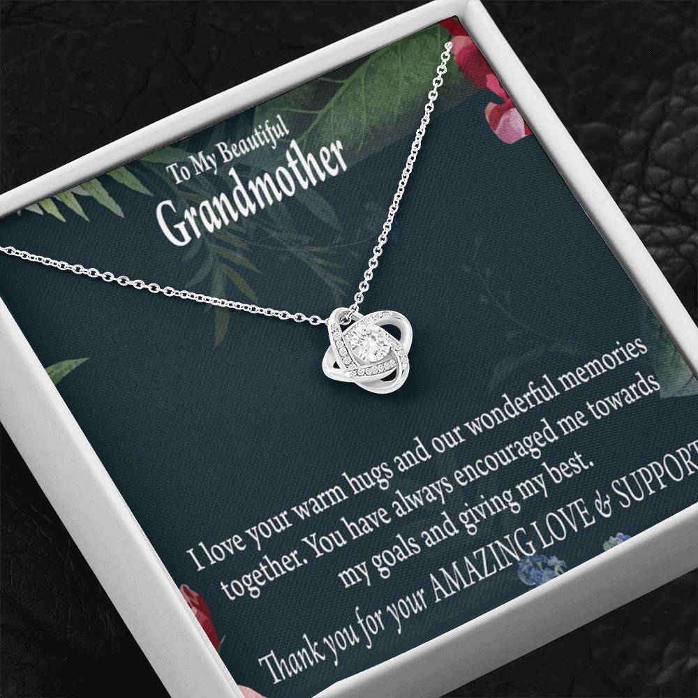 Grandmother Necklace Mothers Day From Grandson Love Knot Message Card-Express Your Love Gifts