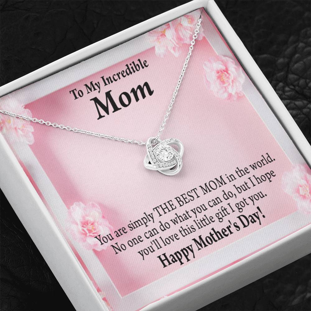 Happy Mother'S Day You'Re The Best Love Knot Message Card From Son Daughter Gift Anniversary Birthday Graduation Mothers Day-Express Your Love Gifts