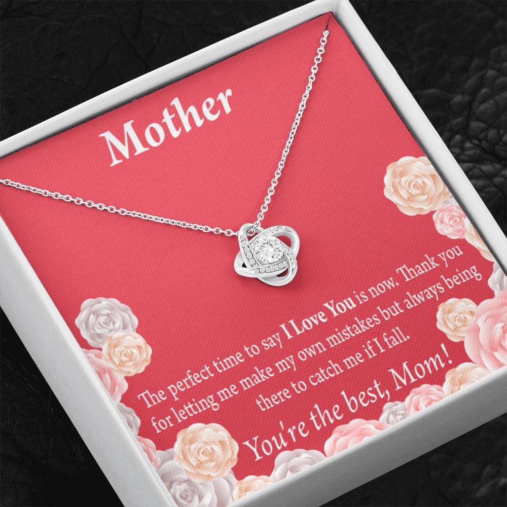 Mother Perfect Time Love Knot Message Card From Son Daughter Gift Anniversary Birthday Graduation Mothers Day-Express Your Love Gifts