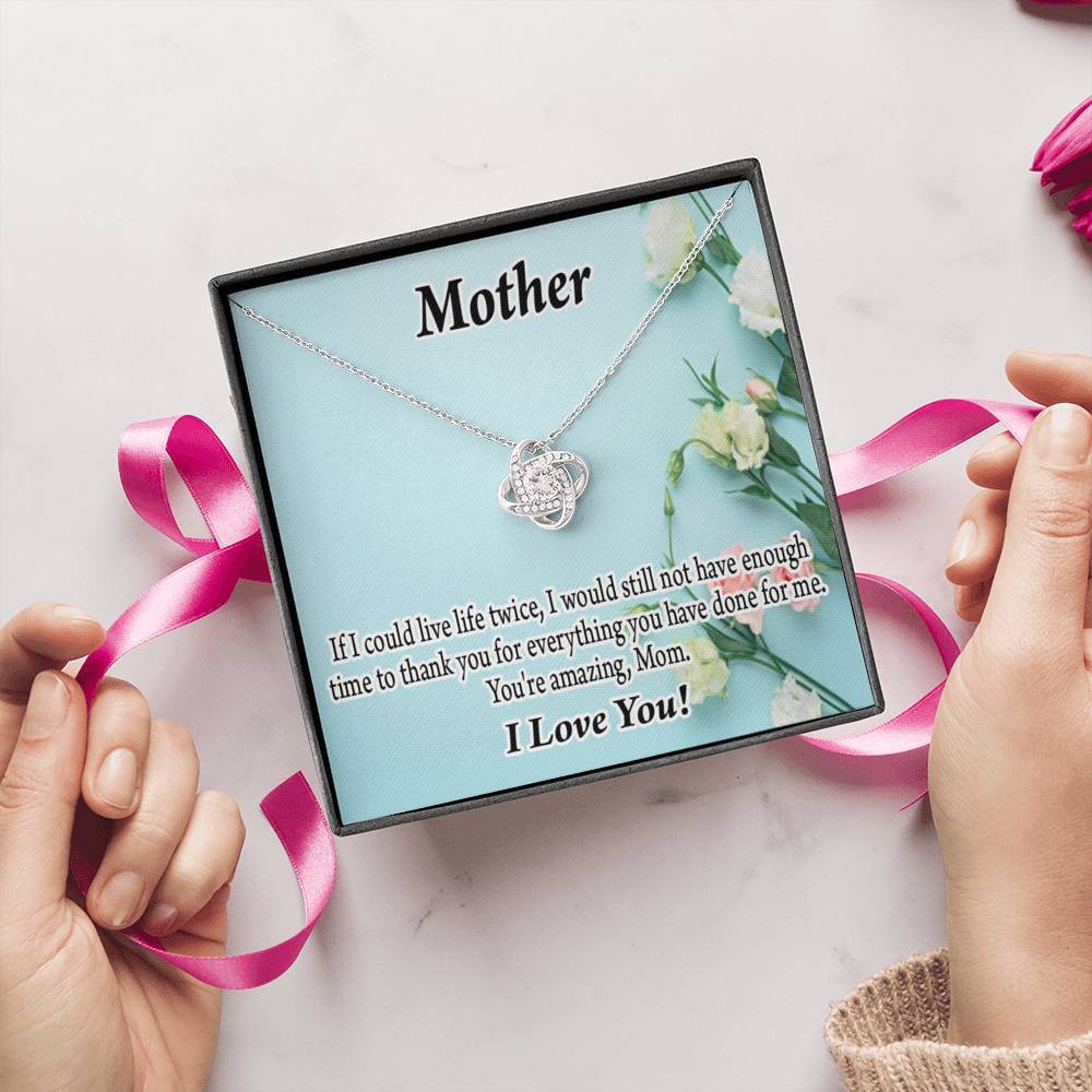 To Mom Not Enough Love Knot Message Card From Son Daughter Gift Anniversary Birthday Graduation Mothers Day-Express Your Love Gifts
