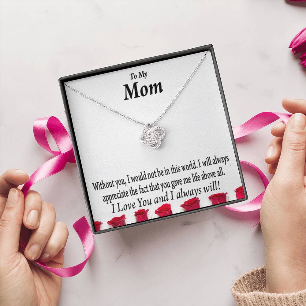 Mom I Appeciate You Love Knot Message Card From Son Daughter Gift Anniversary Birthday Graduation Mothers Day-Express Your Love Gifts