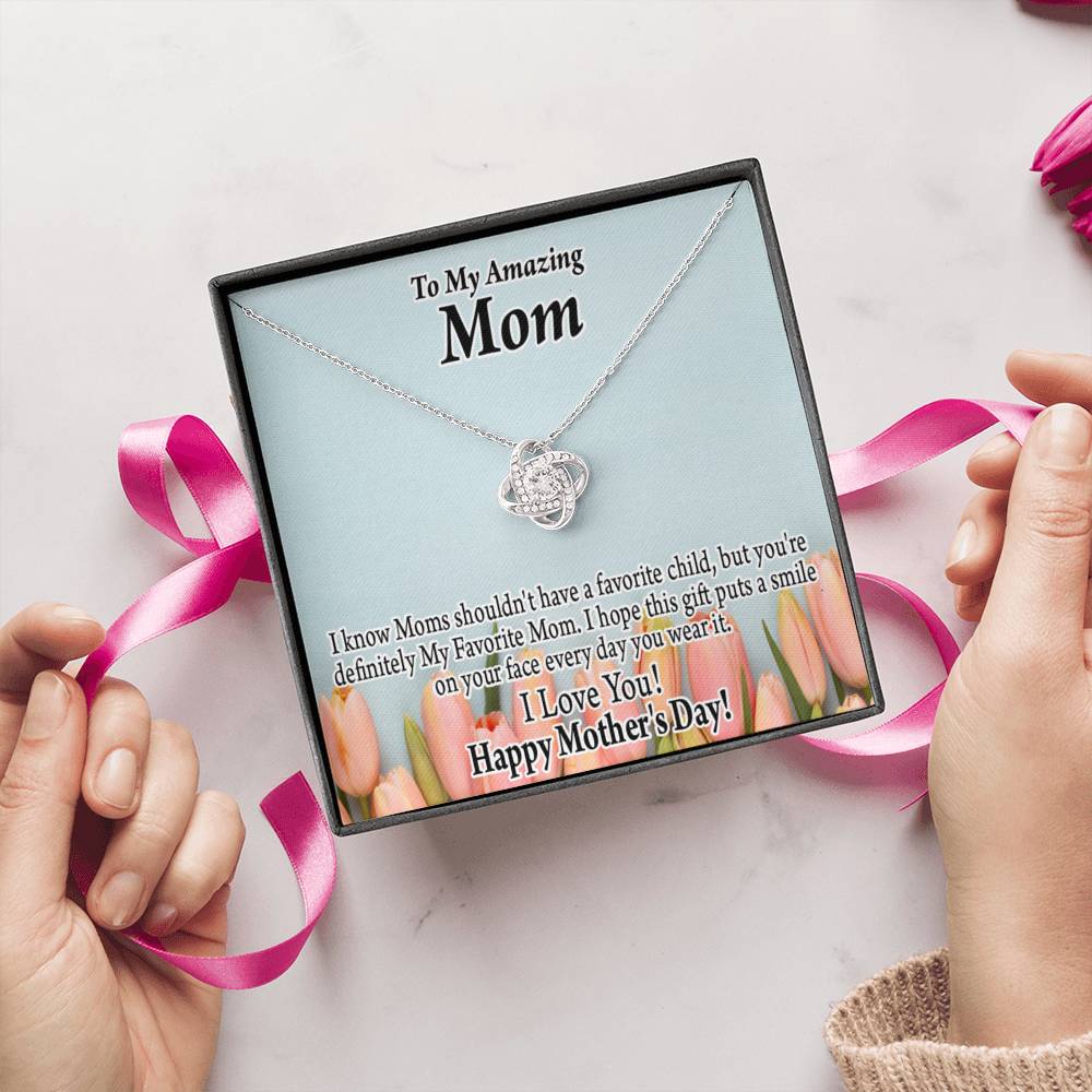 To Mom My Favorite Love Knot Message Card From Son Daughter Gift Anniversary Birthday Graduation Mothers Day-Express Your Love Gifts