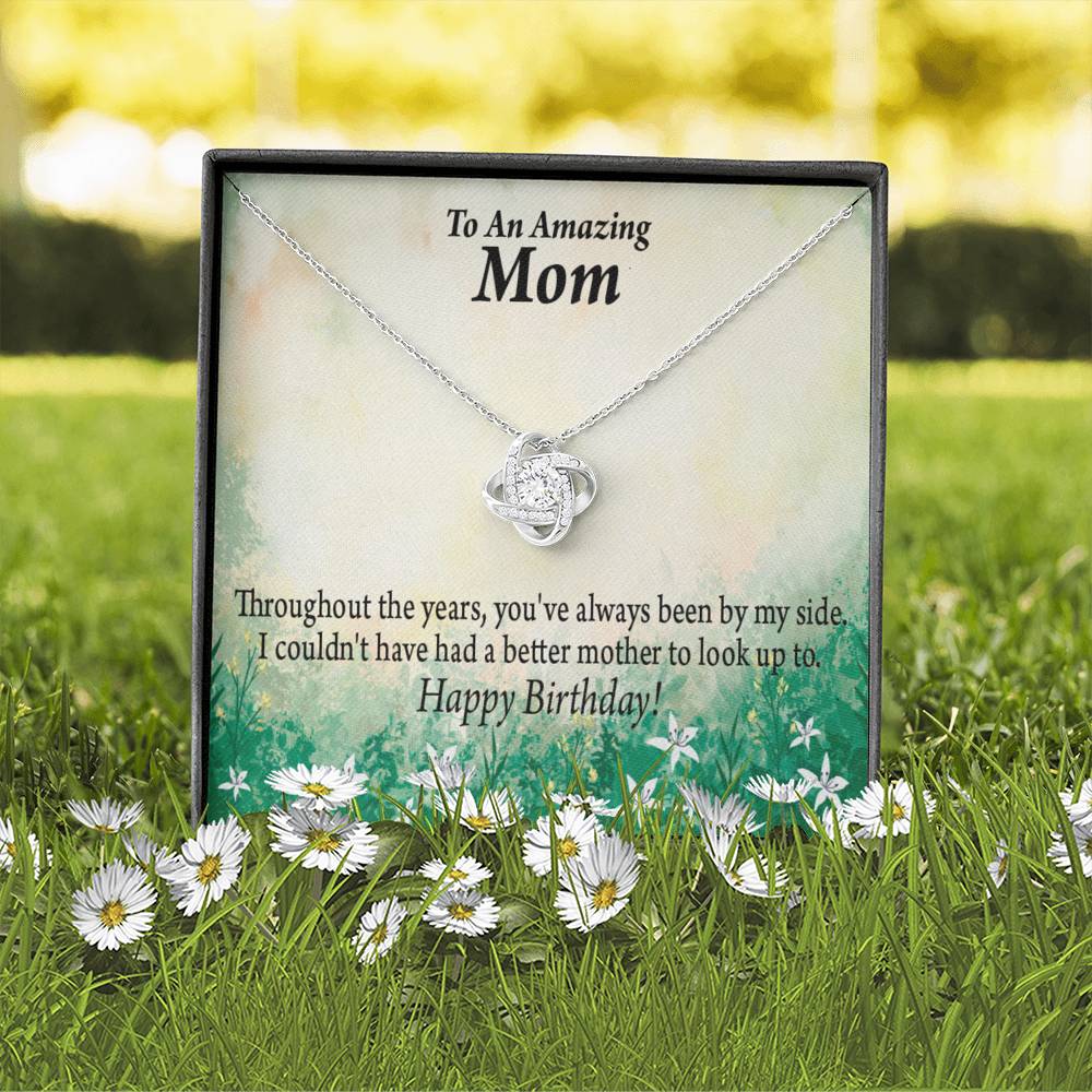 Happy Birthday Mom No One Better Love Knot Message Card From Son Daughter Gift Anniversary Birthday Graduation Mothers Day-Express Your Love Gifts
