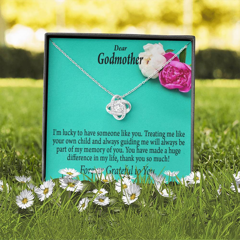 Godmother Necklace Not Everyone Has You Love Knot Message Card From Son Daughter Gift Anniversary Birthday Graduation-Express Your Love Gifts